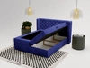 Boxspringbett mit Bettkasten 160x200 Lion Dunkelblau
