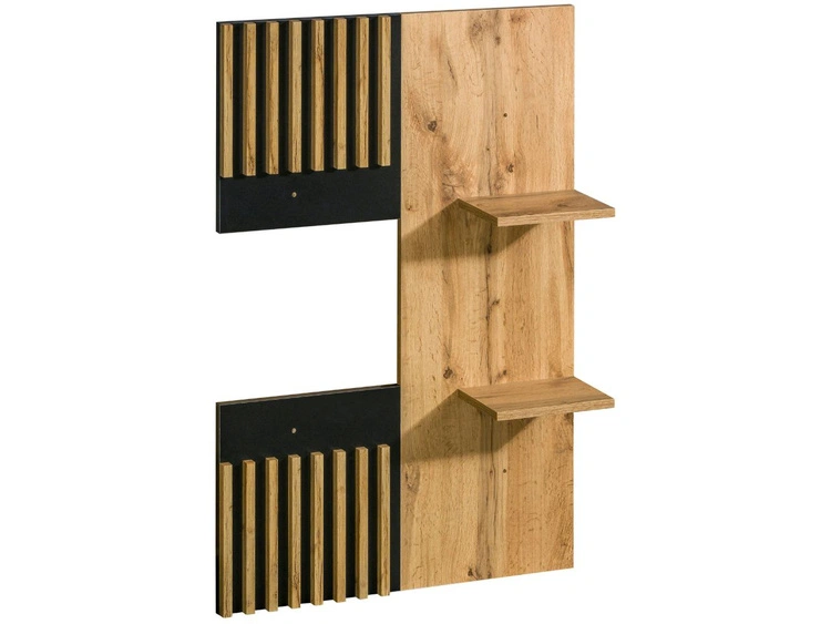 Set industrial Wohnzimmermöbel Lavore Wotan Eiche, Schwarz matt