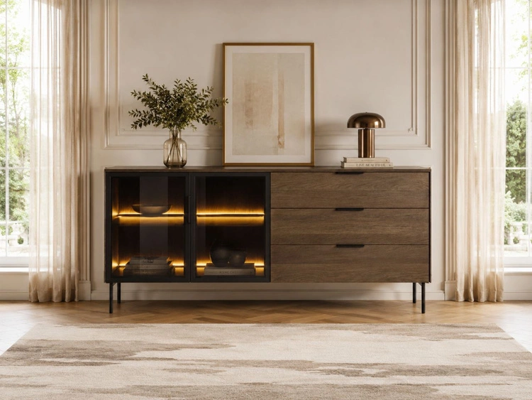 Wohnzimmer-Set Lumina Eiche Dunin