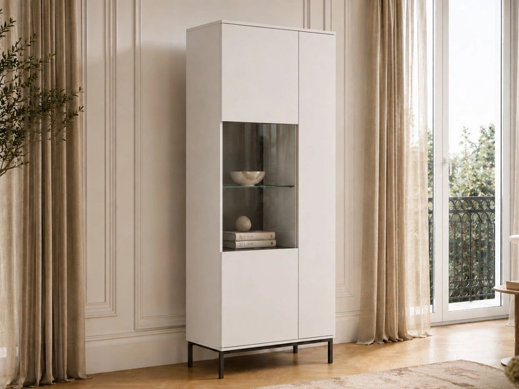 Vitrinenschrank Soroko Weiß