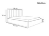 Polsterbett mit Bettkasten und Lattenrost 140x200 Sesto Dunkelblau