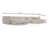 Wohnlandschaft Universell Moderne Cord Ecksofa Landi Grün