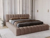 Polsterbett mit Bettkasten und Lattenrost 140x200 Italia Braun