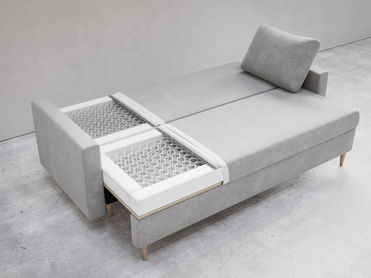 Schlafsofa mit Bettfunktion und Bettkasten Castelo Grün