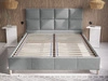 Polsterbett mit Lattenrost 140x200 Luxe Hellgrau
