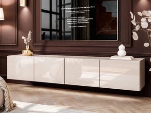 Hängeschrank mit Türen und LED-Beleuchtung 200 cm Nodoo Kaschmir 