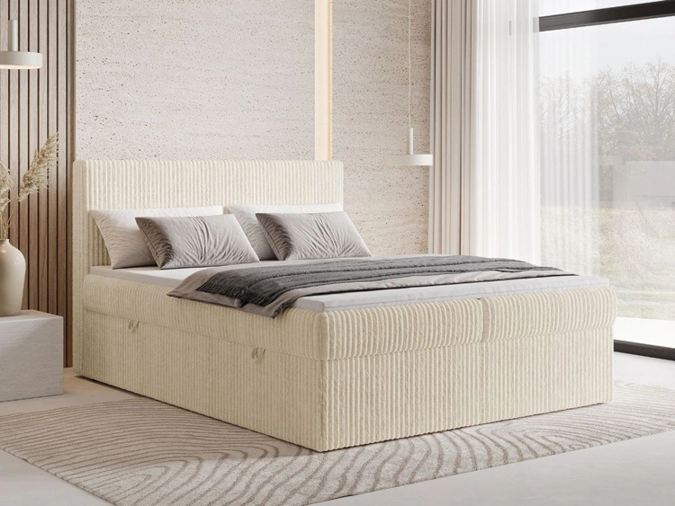 Boxspringbett mit Bettkasten 140X200 Brisa Beige