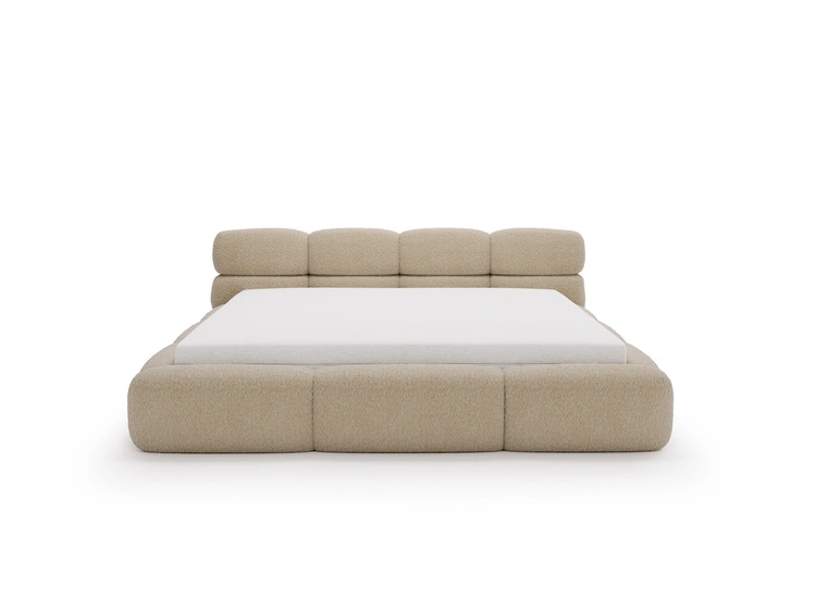 Polsterbett mit Bettkasten und Bettrost 180x200 Sweet Low Dunkelbeige