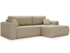 Ecksofa mit Schlaffunktion und Bettkasten Belvio rechts Beige