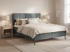 Boxspringbett mit Bettkasten 140x200 Vendi grau