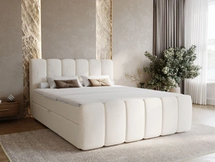 Boxspringbett mit Bettkasten 200x200 Cloud Beige