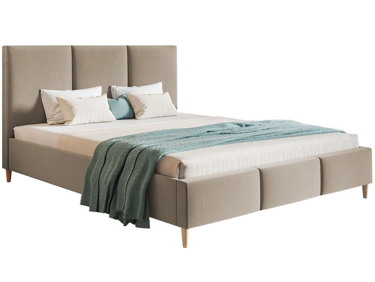 Polsterbett mit Lattenrost 140x200 Trio Beige