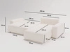 Ecksofa L-Form Rechts mit Schlaffunktion und Bettkasten Tazones Dunkelblau