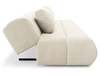 Schlafsofa mit verstellbarer Rückenlehne, Schlaffunktion und Bettkasten Figo Creme