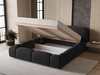 Polsterbett mit Bettkasten und Lattenrost 140x200 Aubi Schwarz