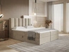 Boxspringbett mit Bettkasten 180x200 Cascada Beige
