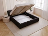 Polsterbett mit Bettkasten und Lattenrost 200x200 Cloud Low Bouclé-Stoff Schwarz