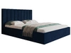 Polsterbett mit Bettkasten und Lattenrost 120x200 Sesto Dunkelblau