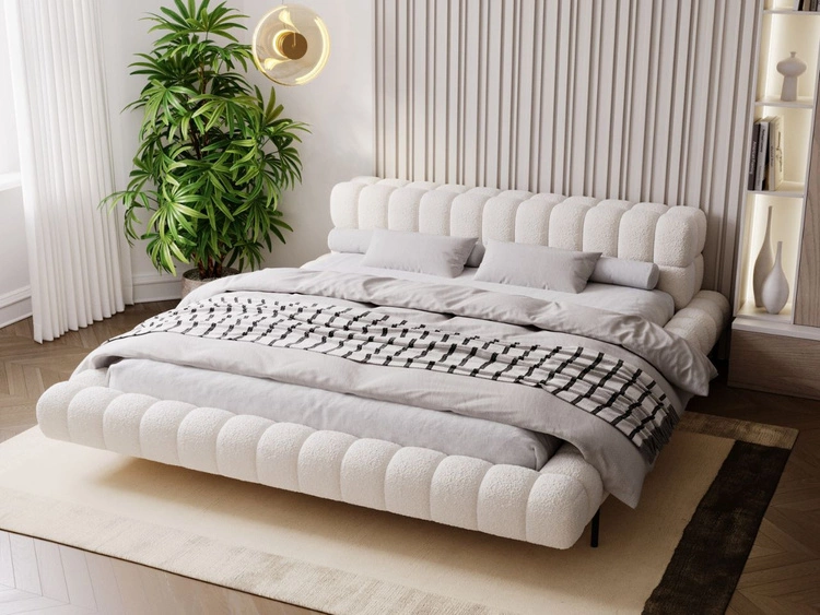 Polsterbett mit Lattenrost 140x200 Imagine Beige