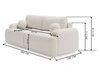 Sofa mit Schlaffunktion und Bettkasten Aurio Creme