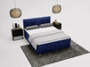 Boxspringbett mit Bettkasten 160x200 Forte Dunkelblau