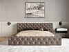 Polsterbett mit Bettkasten und Lattenrost 160x200 Palini Braun