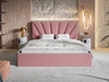 Polsterbett mit Bettkasten und Lattenrost 120x200 Orlo Rosa