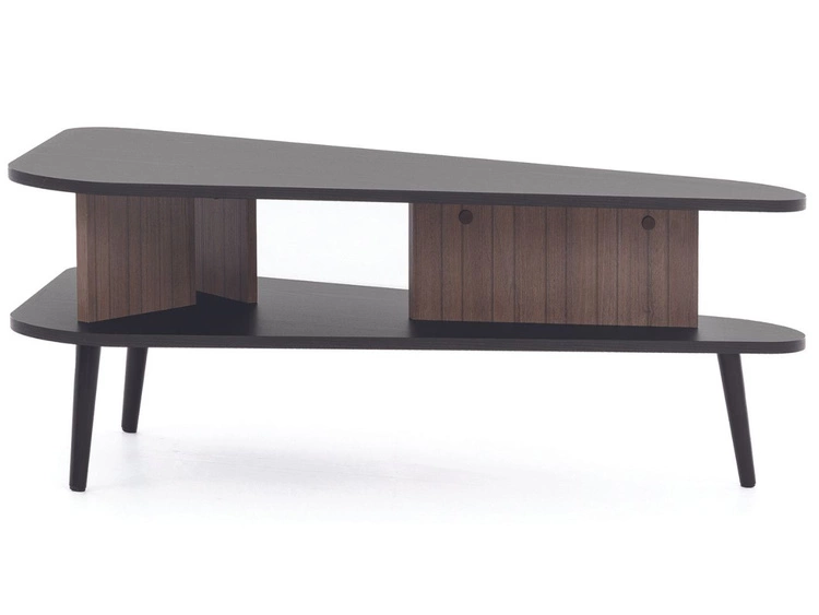 Couchtisch Nemi Schwarzer Graphit Braun