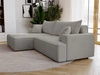 Ecksofa L-Form Links mit Schlaffunktion und Bettkasten California Hellgrau