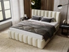 Polsterbett mit Bettkasten und Lattenrost 180x200 Neos Beige