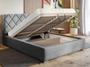 Polsterbett mit Bettkasten und Lattenrost 120x200 Taranto Grau