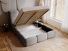 Polsterbett mit Bettkasten und Lattenrost 200x200 Bubble Grau
