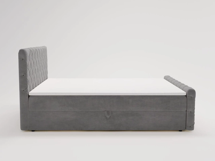 Boxspringbett mit Bettkasten 180x200 Lunaris Grau