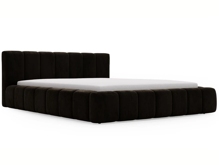 Polsterbett mit Bettkasten und Lattenrost 140x200 Split Schwarz