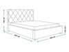 Polsterbett mit Bettkasten und Lattenrost 140x200 Taranto Grau