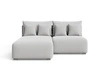Ecksofa L-Form Links mit Schlaffunktion und Bettkasten Ronni Grau