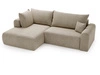 Ecksofa L-Form mit Schlaffunktion und Bettkasten Savana Bis Beige