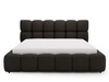Polsterbett mit Bettkasten und Lattenrost 120x200 Modo aus Bouclé-Stoff Schwarz