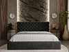 Polsterbett mit Bettkasten und Lattenrost 140x200 Apollo Schwarz