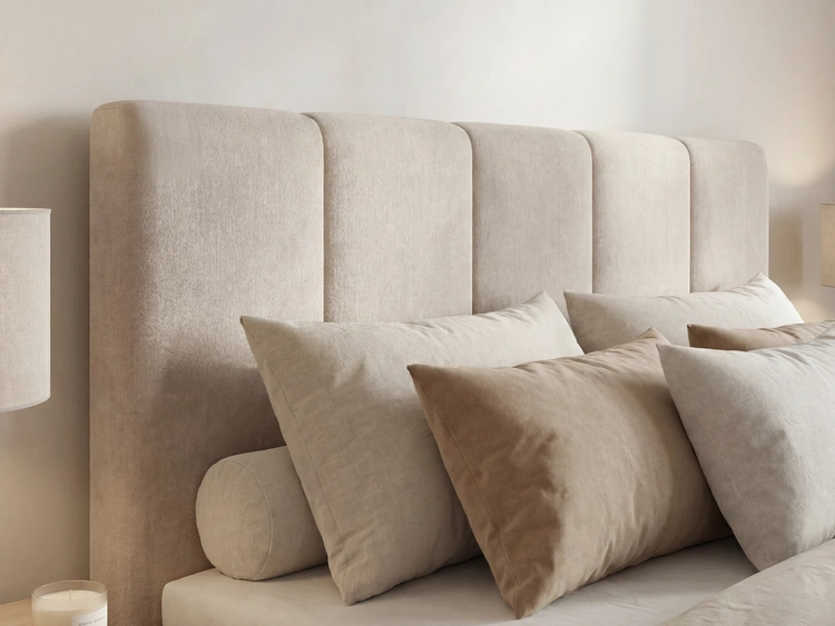 Boxspringbett mit Bettkasten 120x200 Vendi Beige