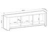 Eine Wohnzimmermöbelgarnitur mit goldener Zierleiste Brillo Vicenza-Eiche