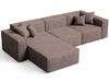 Ecksofa L-Form Links Arizona Braun