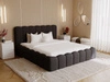 Polsterbett mit Bettkasten und Lattenrost 200x200 Smile Schwarz