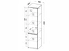 Kleiderschrank mit Drehtüren 45 Arcadia Eiche Wotan, Weiß 
