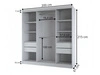 Schiebetürenschrank mit Spiegel 200 cm Vello Weiß