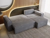 Ecksofa L-Form mit Schlaffunktion und Bettkasten Prato XL Dunkelgrau 