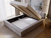 Polsterbett mit Bettkasten und Lattenrost 160x200 Plaza Grau