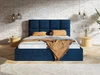 Polsterbett mit Bettkasten und Lattenrost 140x200 Malo Dunkelblau