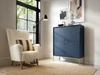 Türkommode mit Golden Metallbeinen Amor Marineblau