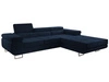 Ecksofa L-Form Rechts mit Schlaffunktion und Bettkasten Solam Dunkelblau